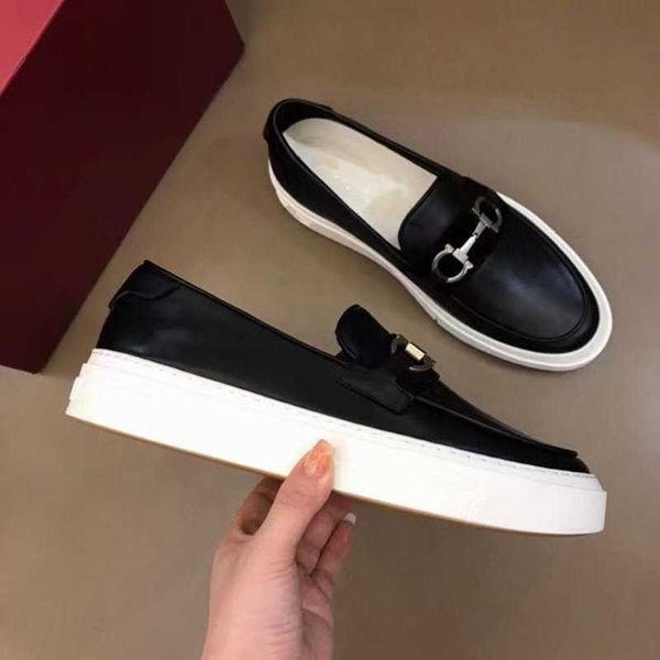 

2023 new sneakers cowhide fashion men comfortable casual flat shoes high shoes 38-45 mjk001 fdghffghf, Black