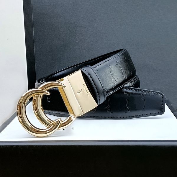 

4 color designers genuine leather belts width 33mm classic fashion copy waistbands men classic plain embossing smooth buckle belt with brand, Black;brown