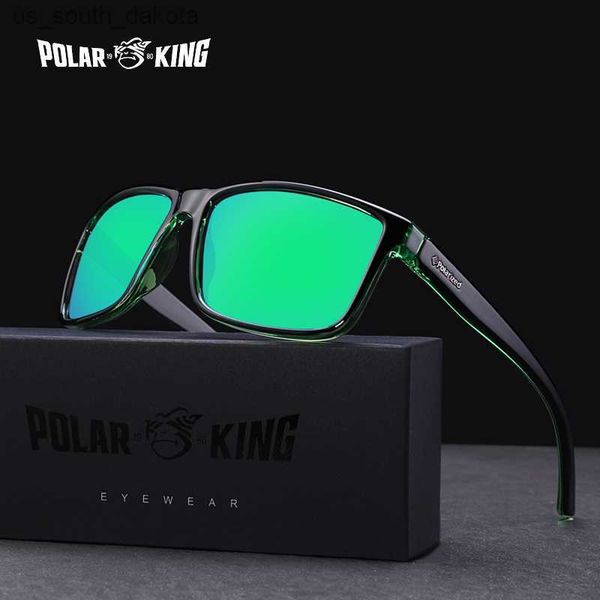

polarking brand new polarized sunglasses transparent frame men fashion male eyewear sun glasses travel fishing oculos shades l230523, White;black