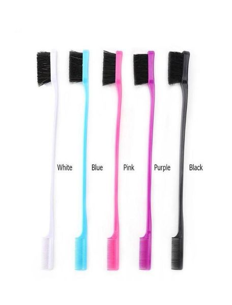 

1pc double side hair edge brushes hair comb salon beauty hairdressing tools men women hair edge comb jllfbz2416357, Silver