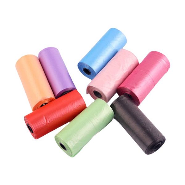 

pet waste bag solid color pet litter bag clean poo bag walk dog portable litter bag factory stock