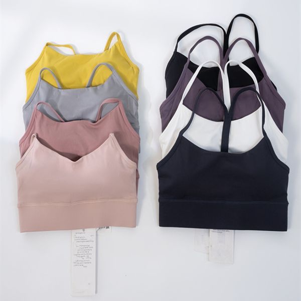 

lulus lemon lu-01flow y sports bra women yoga fitness gym crop suit female sportswear naked feeling soft nylon spandex padded underwear bra