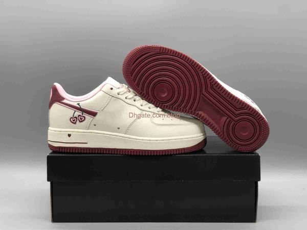 

for 1 low valentine's day 2023 women shoes white red pink sports sneakers fd4616-161 us 4y-7 eur 36-40