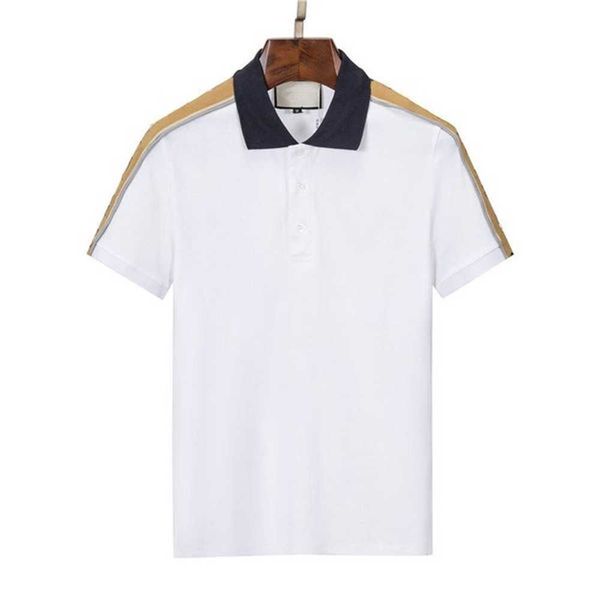 

mens designers polo shirts men casual polos fashion letter print embroidery summer t shirt high street cotton size lt5d, White;black