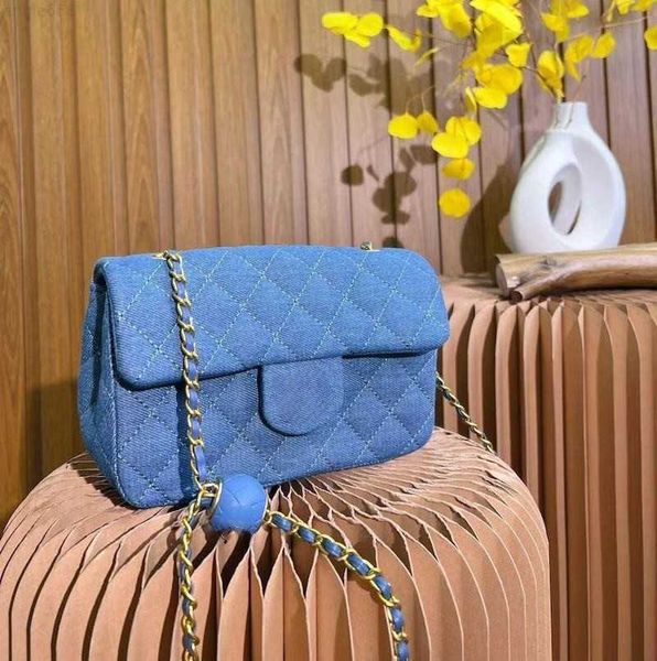

denim designer bag luxury handbag fashionbags crossbody classic quilted mini golden ball woman shoulder sling vintage box bag cc bag messeng