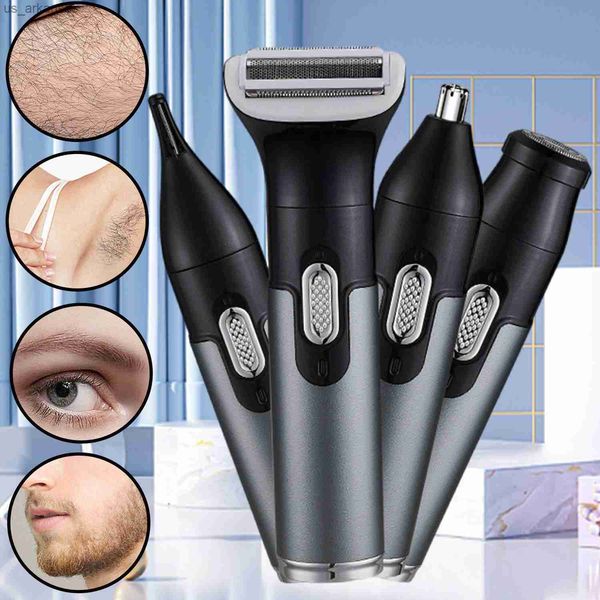 

electric shaver 4 in1 multifunction razor hair remover armpit leg chest nose eyebrow bikini trimmer shaper for women men l230523