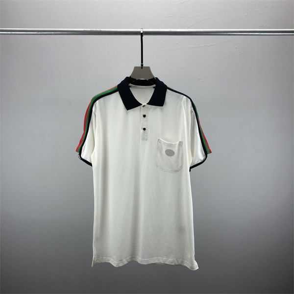 

2 mens polos t shirt fashion embroidery short sleeves turndown collar tee casual polo shirts m-3xl#144, White;black