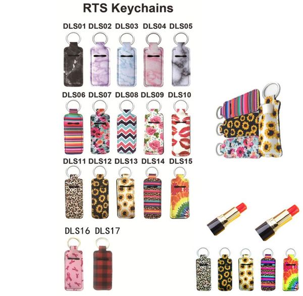 

neoprene chapstick holders leopard lipstick cases cover portable balm holders marble chapstick holder keychains cca12234 300pcs6826773, Silver