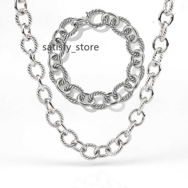 

style designer necklace set bracelet 18k gold fashion hip hop luxury chain plated ladies charm couple jewelry men gifts chains copper neckla, Silver