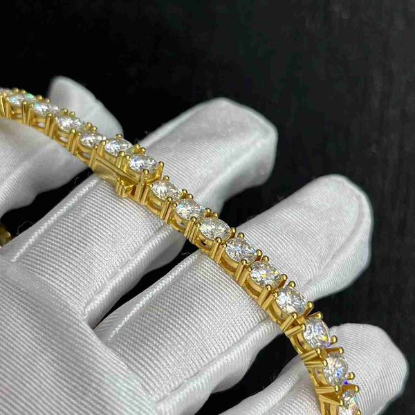 

popular hip hop jewelry 5mm 8inch bracelet gold color hollow out tennis chain bracelet, Silver