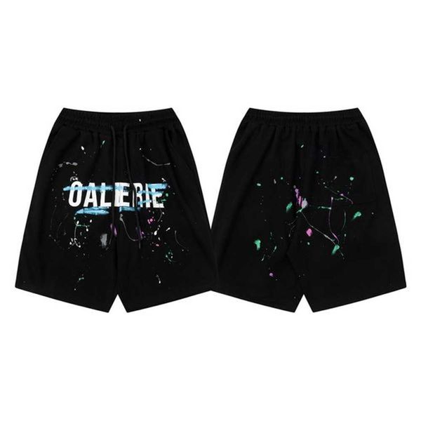 

ale galleryes dept mens shorts fashion designer pants sweat pant speckled men's women's loose casual short 82zq, White;black