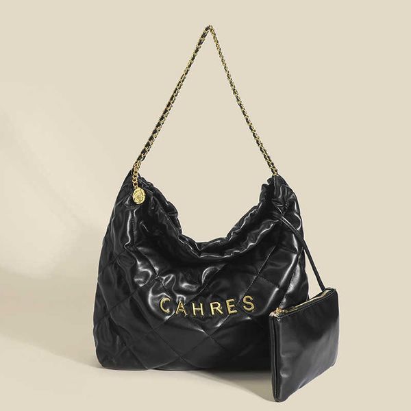 

letter bag women's autumn 2023 new fashion lingge chain bag casual fashion embroidery thread one shoulder underarm bag
