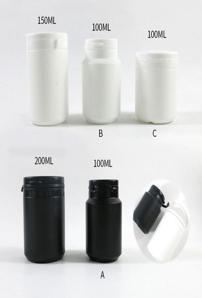 

30 x 100ml 150ml 200ml hdpe solid white pharmaceutical pill bottles for medicine capsules container packaging with tamper seal9828226