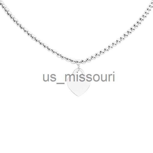 

pendant necklaces woman man pendant necklaces peach heart ball chain necklace designer jewelry goldsilverrose bead necklace complete brand a, Silver