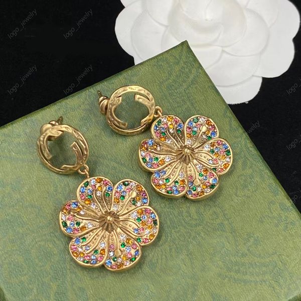 

fashion colored diamond pattern dangle chandelier earrings women aretes orecchini brass designer jewelry for women party engagement annivers, Silver