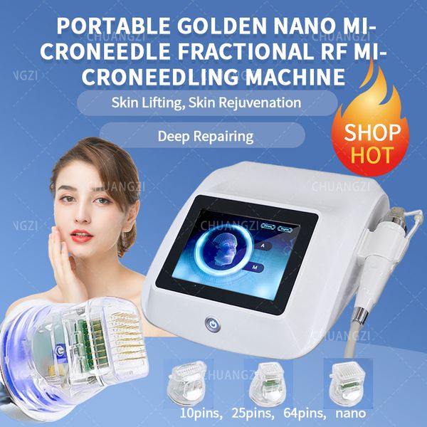 

portable salon radio frequency boosting score microneedle radio frequency firming acne scar stretch mark removal beauty machine