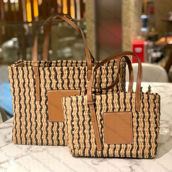 

bucket tote bag vegetable basket new summer vacation beach straw bags large capacity women designer wallet handbags purse lafite grass weavi