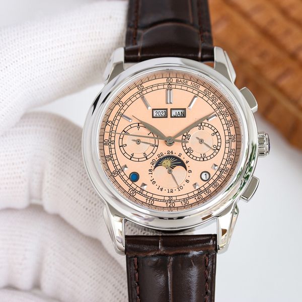 

diamond mens watch 41mm automatic mechanical movement watch business designer waterproof watchs montre luxes, Slivery;brown