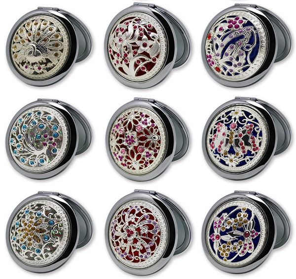 

wholesale compact mirrors vintage silver color folding makeup mirror mini pocket cosmetic 2 face mirror
