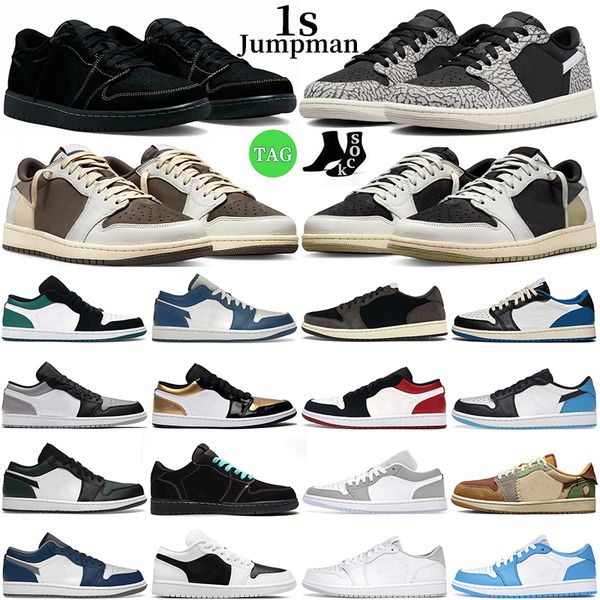 

olive 1 basketball shoes for men women jumpman 1s low reverse dark mocha black phantom cement concord travis lows outdoor sports sneakers me