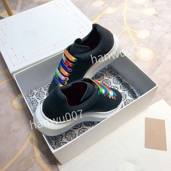 

2023new designer classics shoes lace sneakers casual womens shoes sports breathable flexible soft comfortable real leather, Black