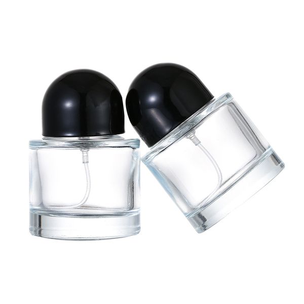 

super deluxe round glass empty perfume bottle 30ml 50ml cosmetic pump sprayer bottles in stocks
