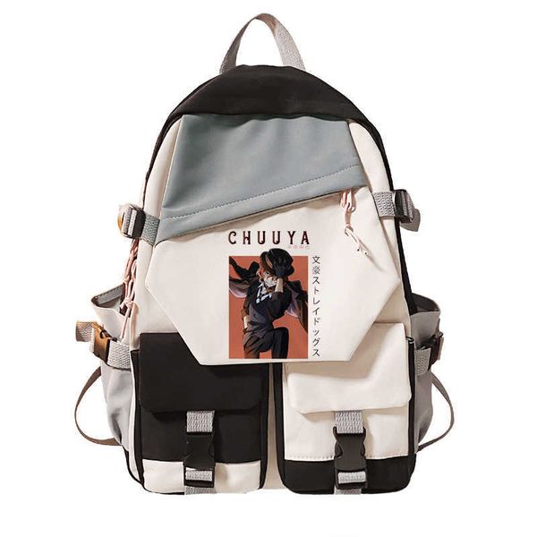 

backpack bungou stray dogs chuuya nakahara girls backpacks school bagpacks casual schoolbags girl female book bags students bagpacks j230517
