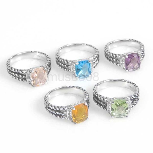 

band rings vintage designer fashion brand rings women wedding gift ring twisted cable wire z rings j230612, Silver