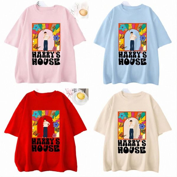 

23 tshirt women's t shirts harrys house women t-shirts cotton summer manga graphic sleeve tee originality slice of life print individua, White