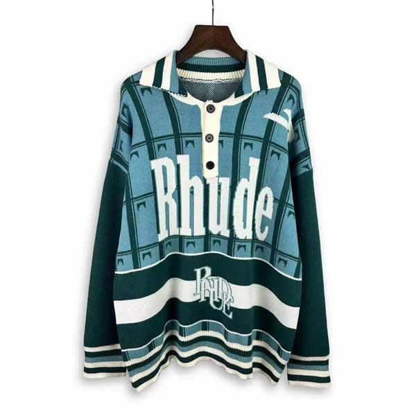 

2023fw standing collar letter sweater men women 1 casual green sweatshirts