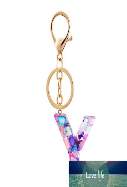 

az initial keychains keyrings for women men acrylic letter glitter resin key ring couple key chain bag charm gift accessories7248222, Silver