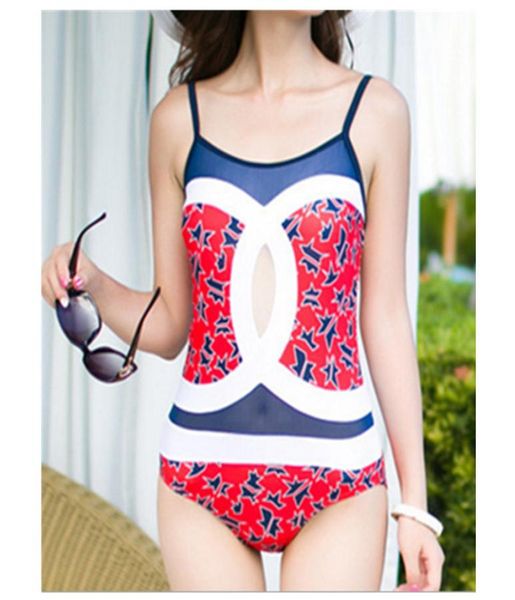 

luxury designer red swimwear swimsuit backless x printing triangle bikinis one piece swimwear women vest beach swim wear bath2249878