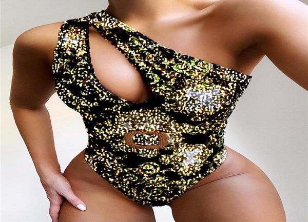 

flowers shoulder swimwear designer padded push up women039s onepiece swimsuits outdoor beach swimming bandage luxury wear6271451