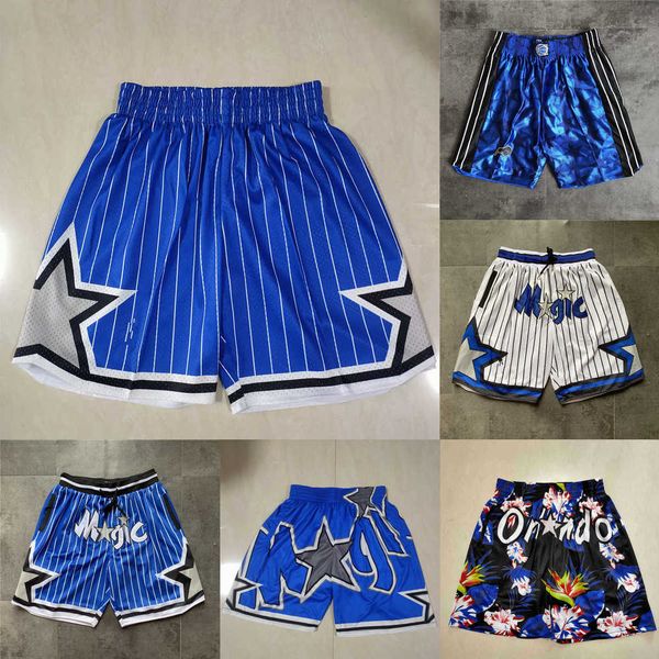 

2023 orlando''magic''men throwback basketball shorts pocket, Black