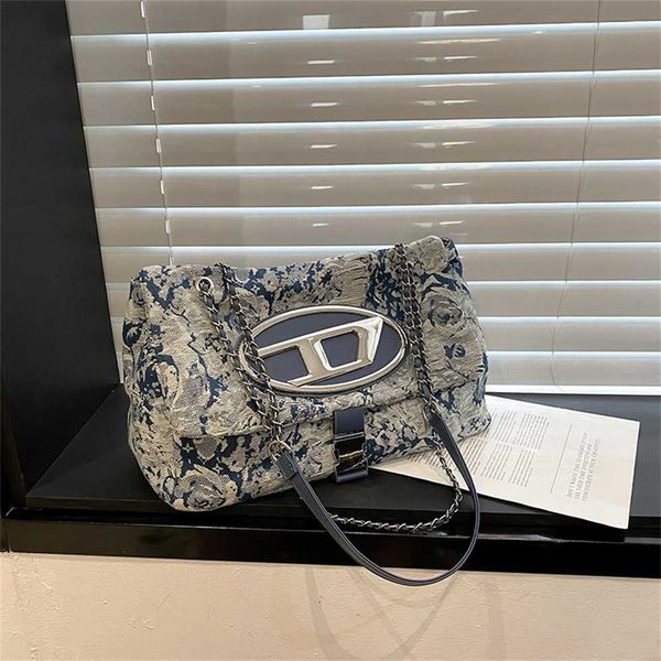 

tote high capacity jacquard cotton cloth one shoulder crossbody underarm chain wanderer bag airport bag mommy women's bag 60% factory o