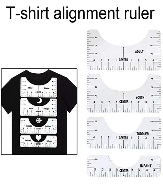 

tshirt ruler guide for vinyl alignment tool sublimation tshirt neck craft rulers 4 pack set for making fashion center design kimt7367816