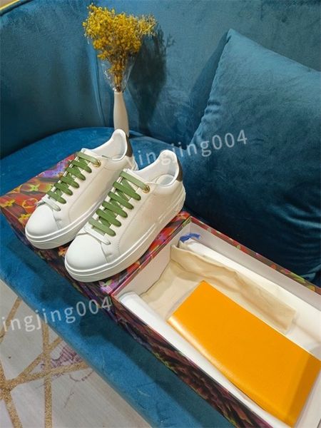 

luxurys fashion couple high-quality leather lace-up casual shoes classic men's sports women's vulcanized flat size 35-41, Black