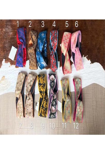

silk cross elastic headbands women girls luxury hair bands bee star shiny scarf hair accessories gifts quanlity5152296