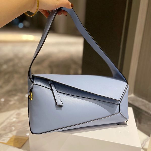 

lowess puzzle handbag designer bag women single shoulder luxury fashion bags leather portable diagonal cross bags woman tote handbags geomet