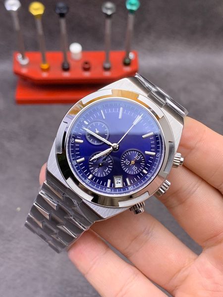

other watches blue face vc over sea oein 5500v 110a b148 with chronograph function and rubber leather strap watches 230612, Slivery;black