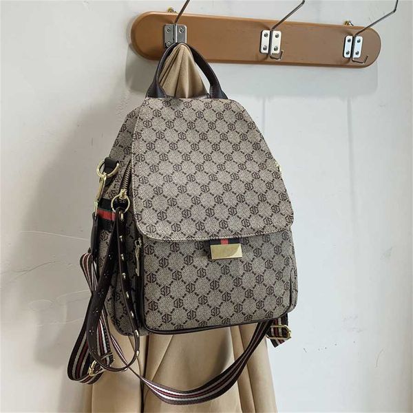 

backpack women's bag 2023 new simple casual printed bookbag versatile large capacity fashion travel backpack 85% outlet wholesale