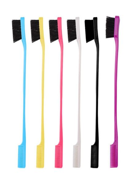 

beauty double sided edge control hair comb hair styling tool hair brush toothbrush style eyebrow brush dhl 7999229, Silver