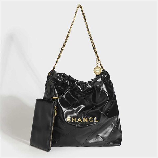 

new women's bag lingge chain tote bag fashion solid water bucket bag one shoulder underarm bag 70% clearance outlet sale