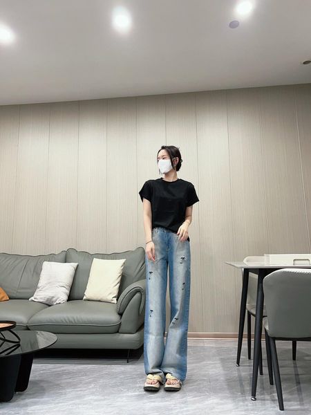 

Womens Casual Jeans Slim Pants with Logo Zipper Button Decoration Comfortable Breathable Pants Outdoor Wear Top quality women' jeans K6, Gray