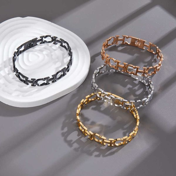 

charm bracelets stainless steel ch bracelet mens bangle bracelet link chain fashion 4 colors style bracelets fashion punk bangles jewelry z0, Golden;silver