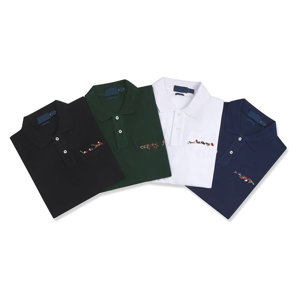 

ralphs embroidery three colorful big pony polos shirt mens designer casual clothes material stretch clothes, White;black