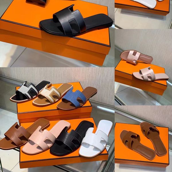 

designer chypre sandal slippers beach classic flat sandal luxury summer lady leather flip flops men women slides, Black