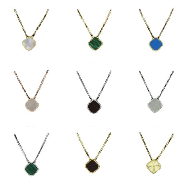 

clover necklaces 15mm fashion classic4/four leaf pendants mother-of-pearl stainless steel plated 18k for women&girl valentine's mother&, Silver