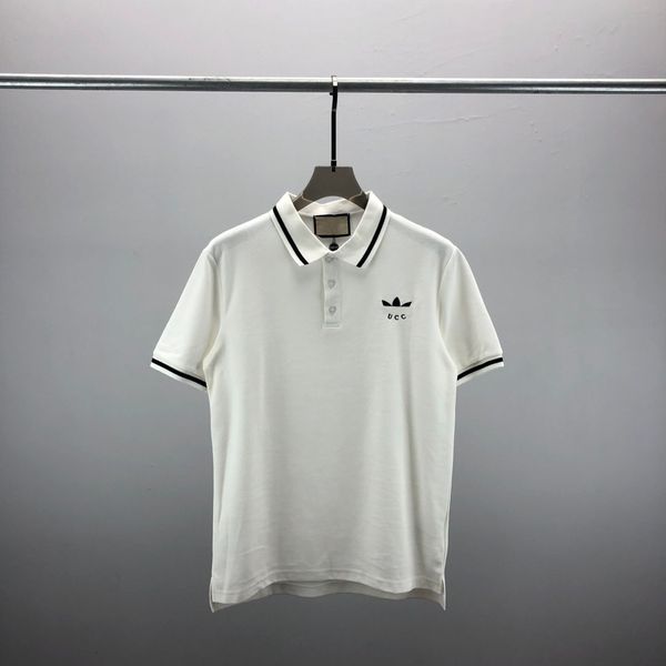 

designer polo shirts men luxury polos casual mens t shirt snake bee letter print embroidery fashion high street man tee m-xxxl##014, White;black