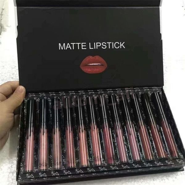 

make up 12 colors lip gloss matte nude kit waterproof makeup durable lip gloss makeup set